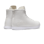 Women's White Outwork High-Top Shoes Back Side Angle