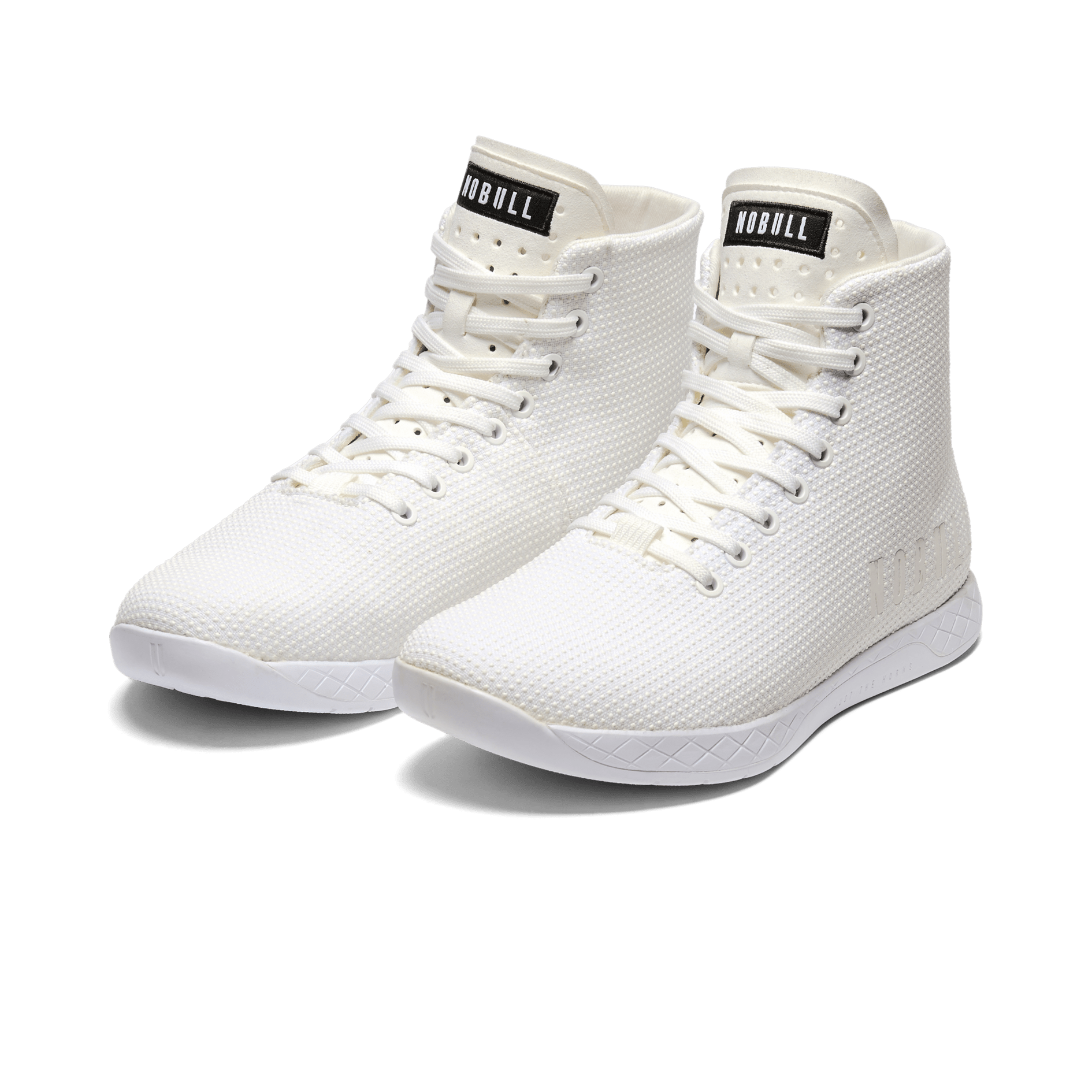 Men's White Outwork High-Top Shoes Front Side Angle