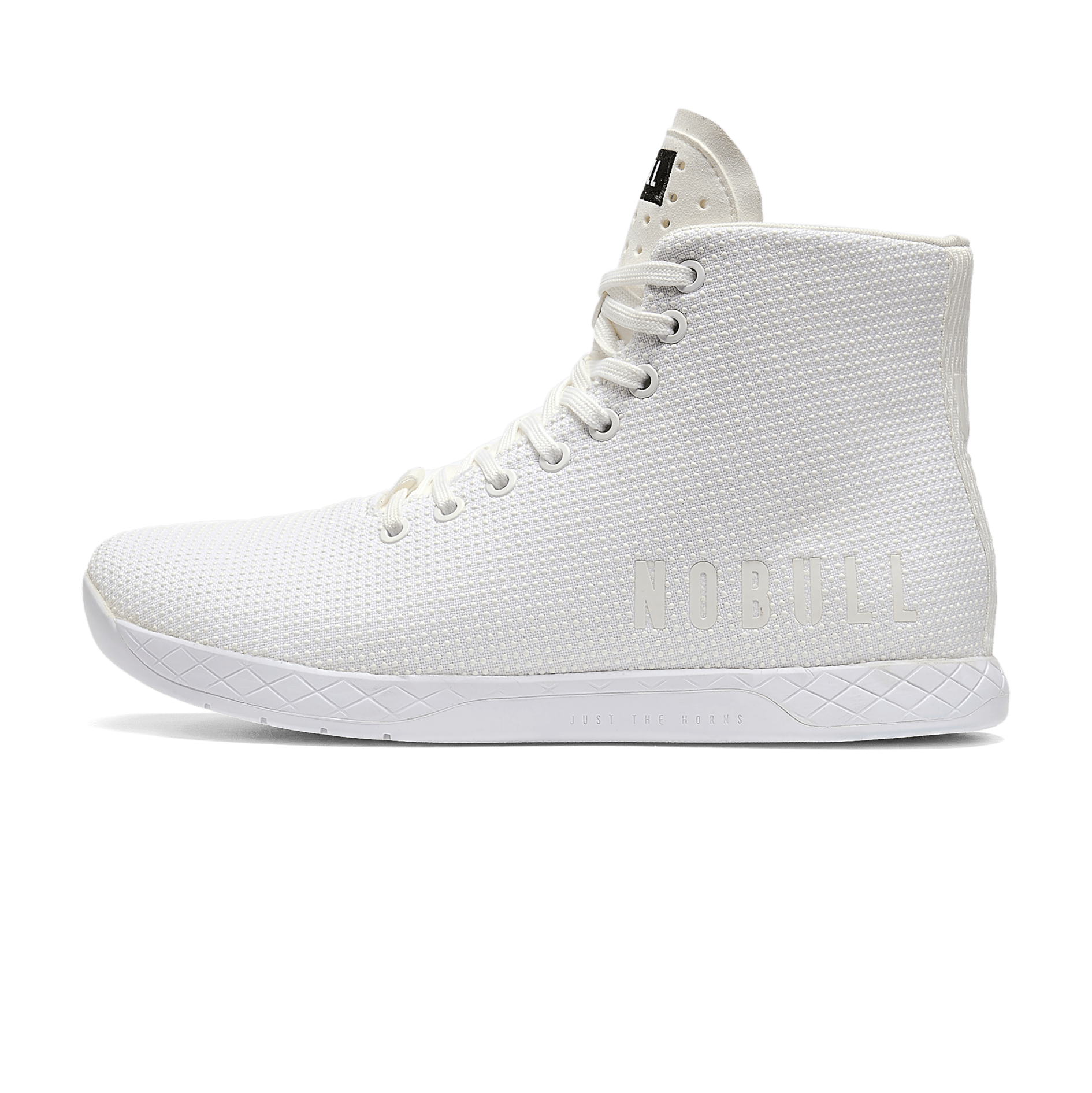 Men's White Outwork High-Top Shoes Side Angle