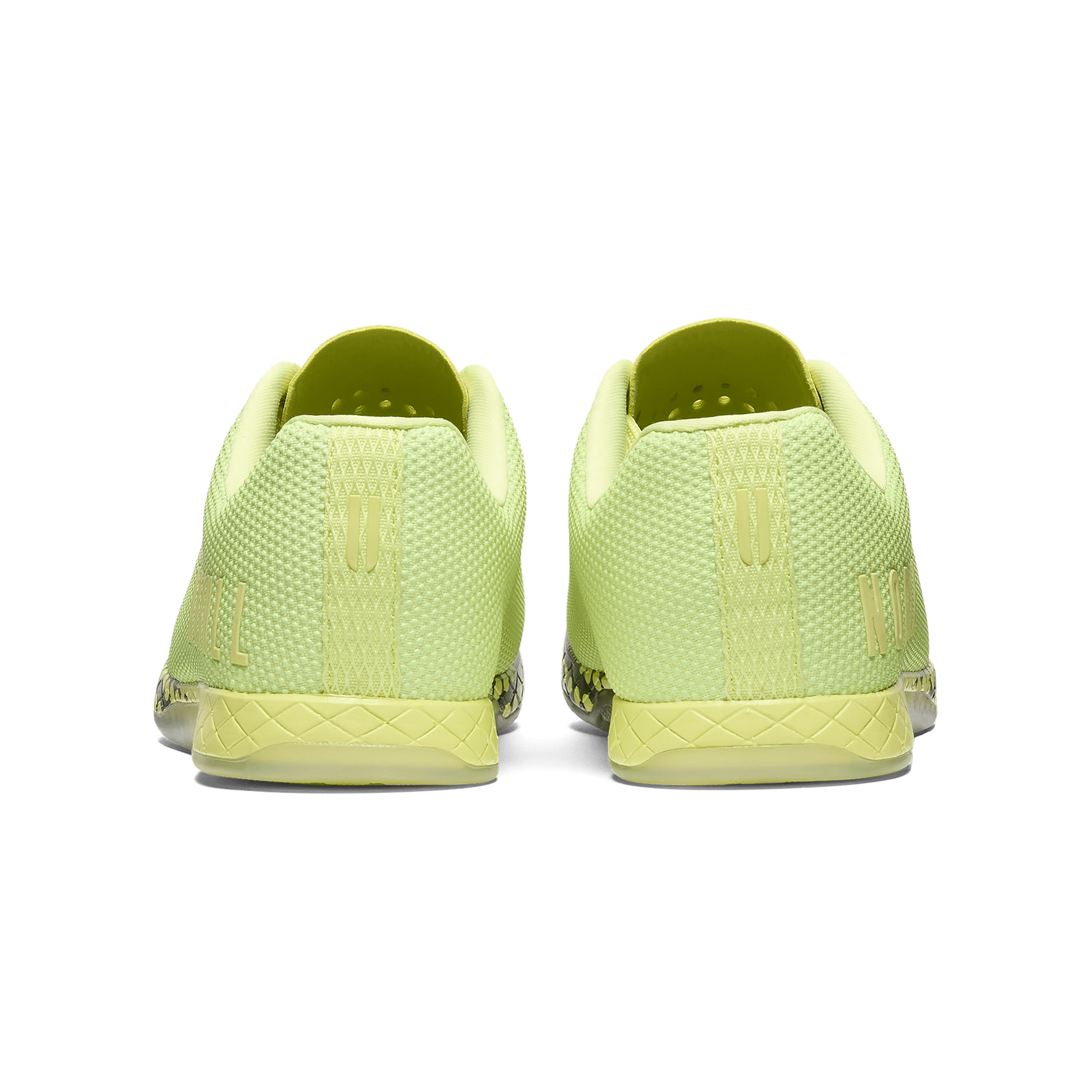Vivid Lime Energy Outwork Shoe Back Angle.