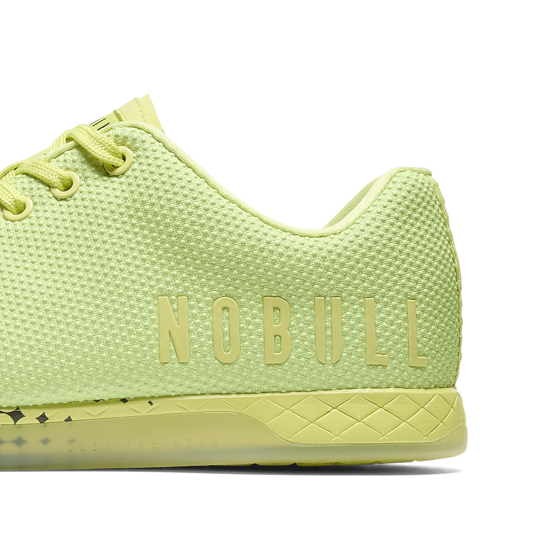 Vivid Lime Energy Outwork Shoe Detail Logo Angle.