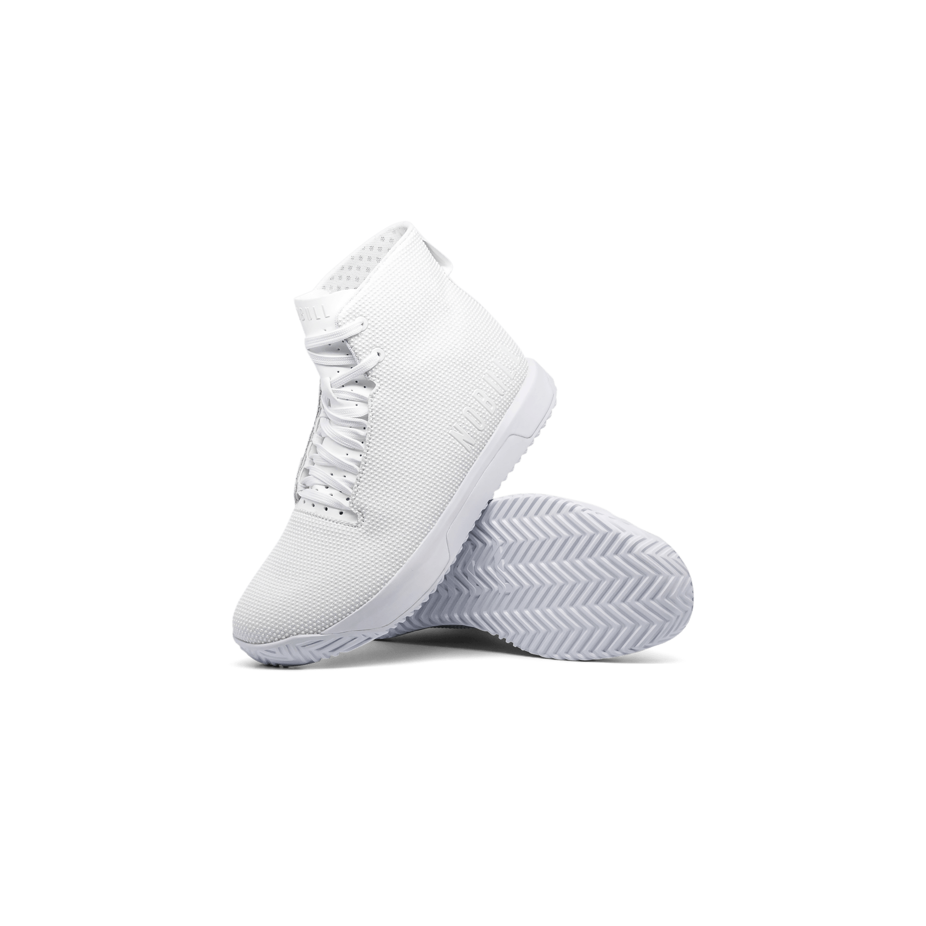 Women's White Outwork Edge High-Top (Impact) Shoes Angled