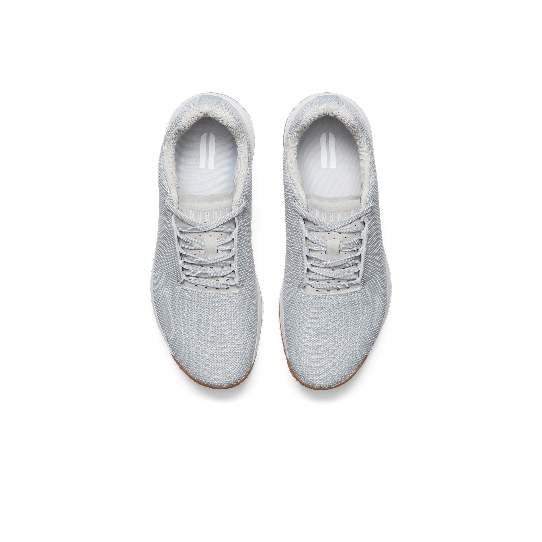 Light Grey Outwork Edge Shoes Above Angle.