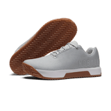 Light Grey Outwork Edge Shoes Angled.