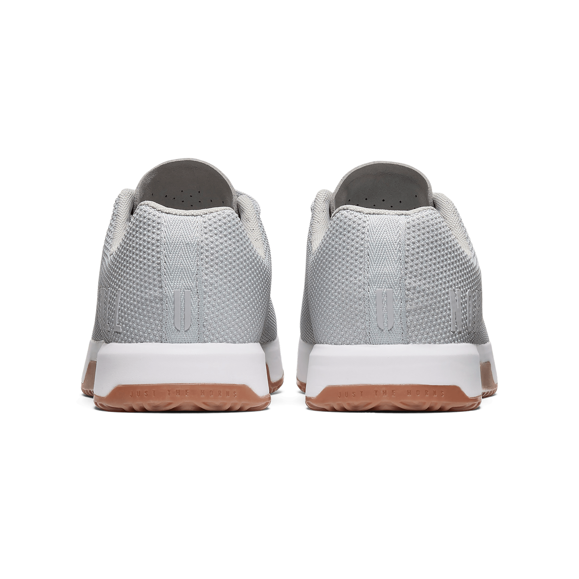 Light Grey Outwork Edge Shoes Back Angle.
