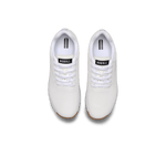 Men's White Gum Outwork Shoes Above Angle