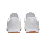 Men's White Gum Outwork Shoes Back Angle
