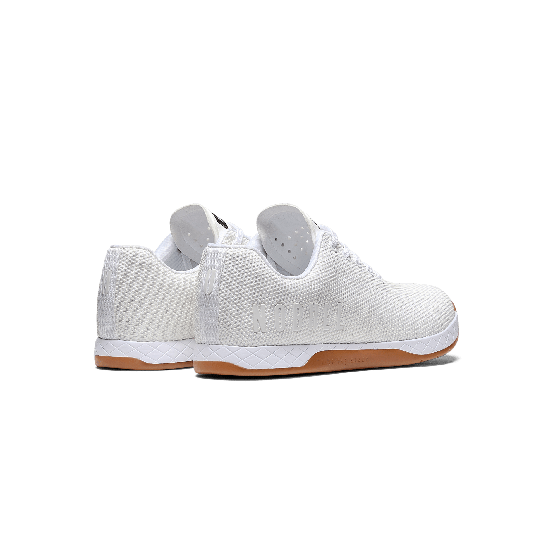 Women's White Gum Outwork Shoes Back Side Angle