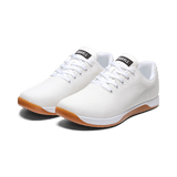 Men's White Gum Outwork Shoes Front Side Angle
