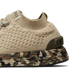 Beige Camo Allday Knit Shoes Detail Angle.