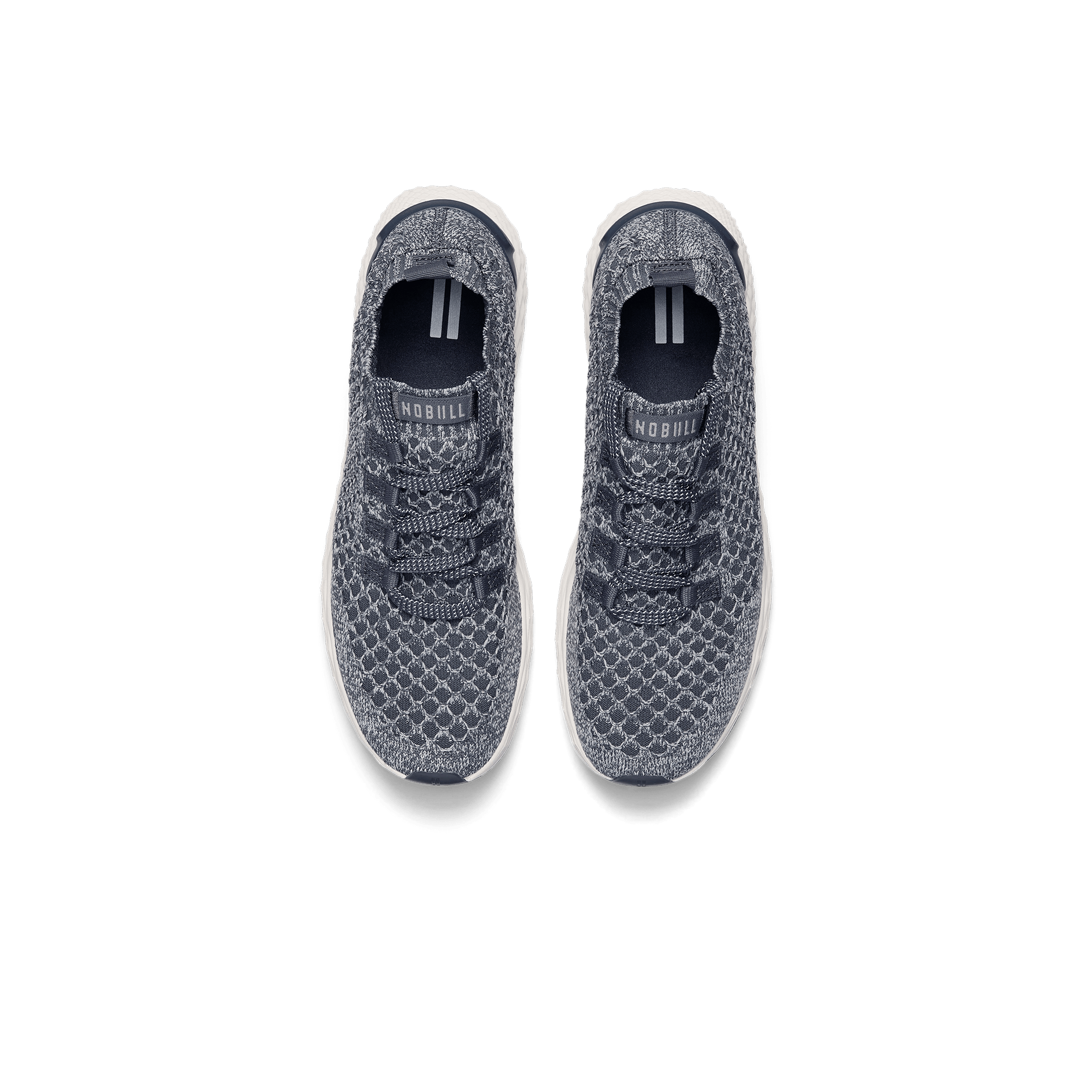 Navy Heather Allday Knit Shoes Above Angle.