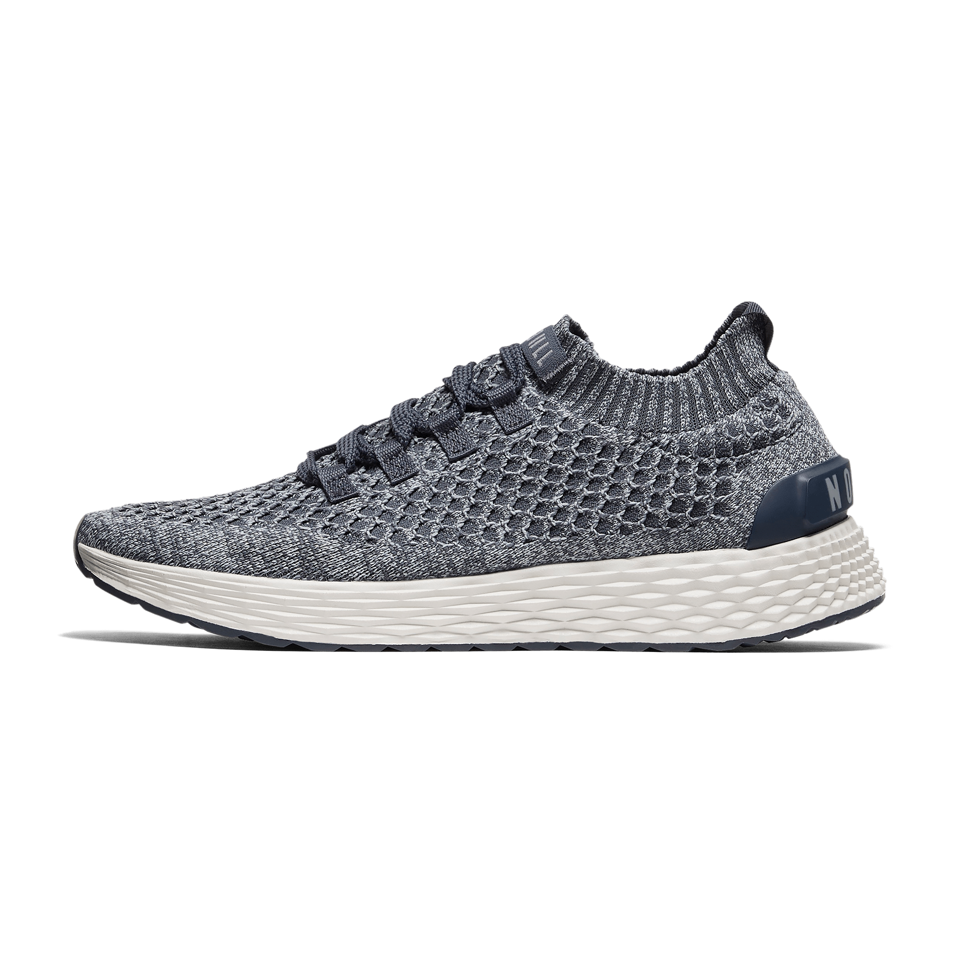 Navy Heather Allday Knit Shoes Side Angle.