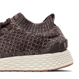 Brown Heather Allday Knit Shoes Detail Shot Angle.