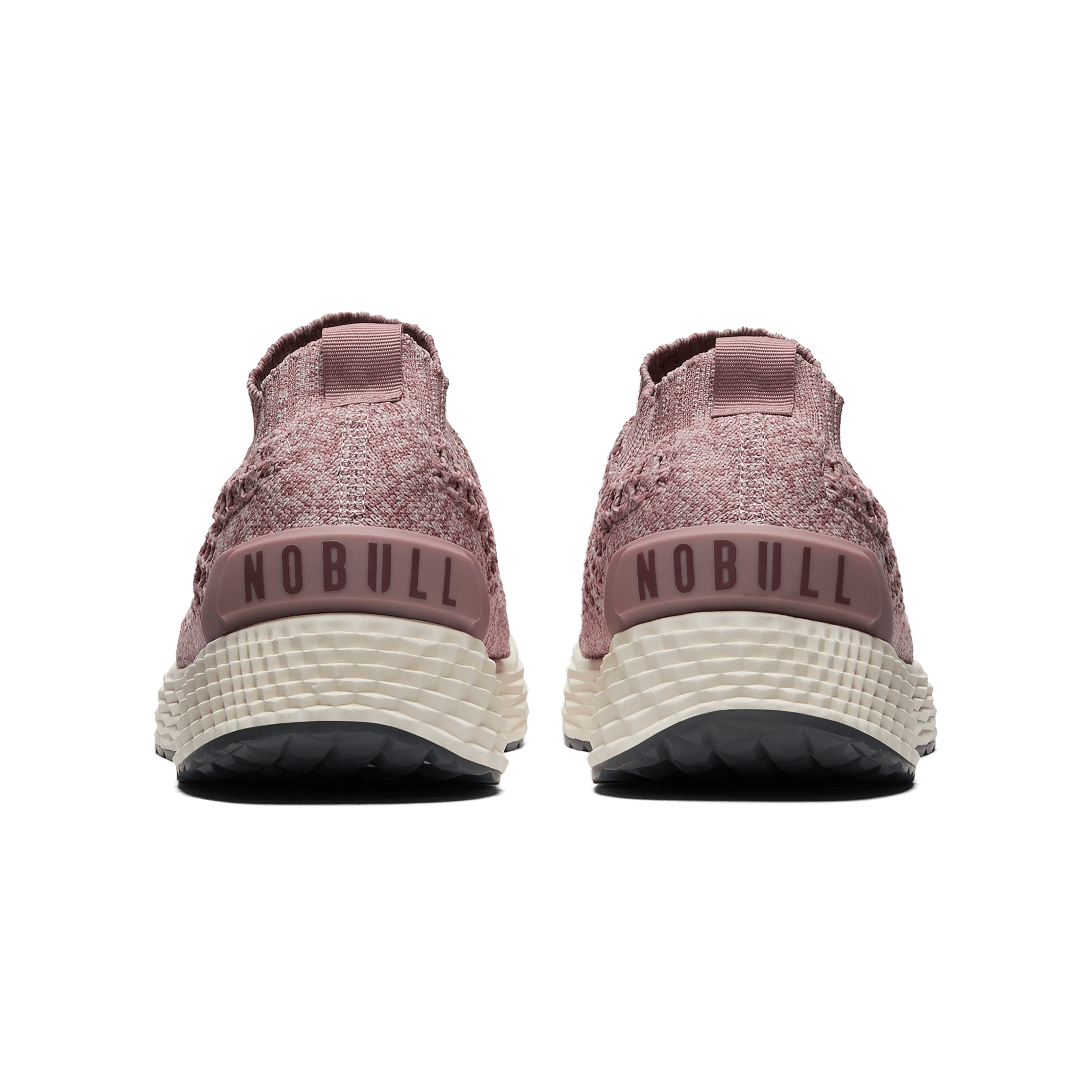 Pink Heather Allday Knit Shoes Back Angle.