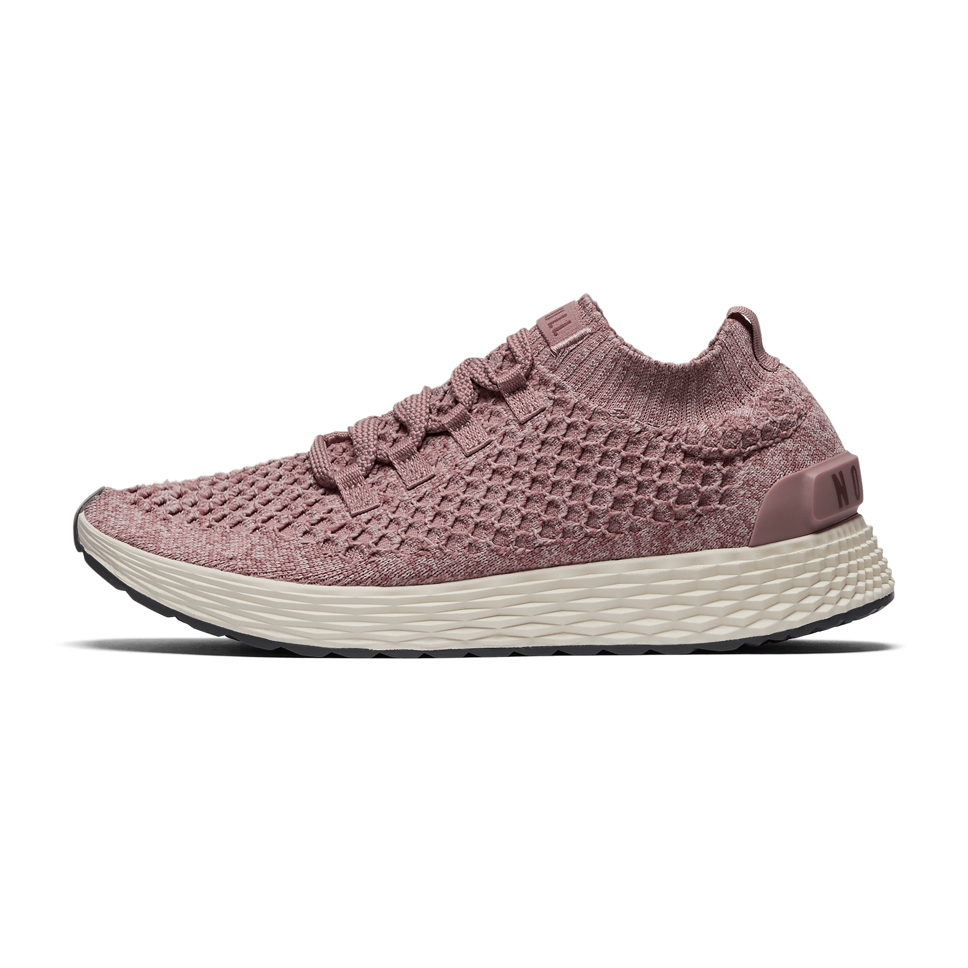 Pink Heather Allday Knit Shoes Side Angle.