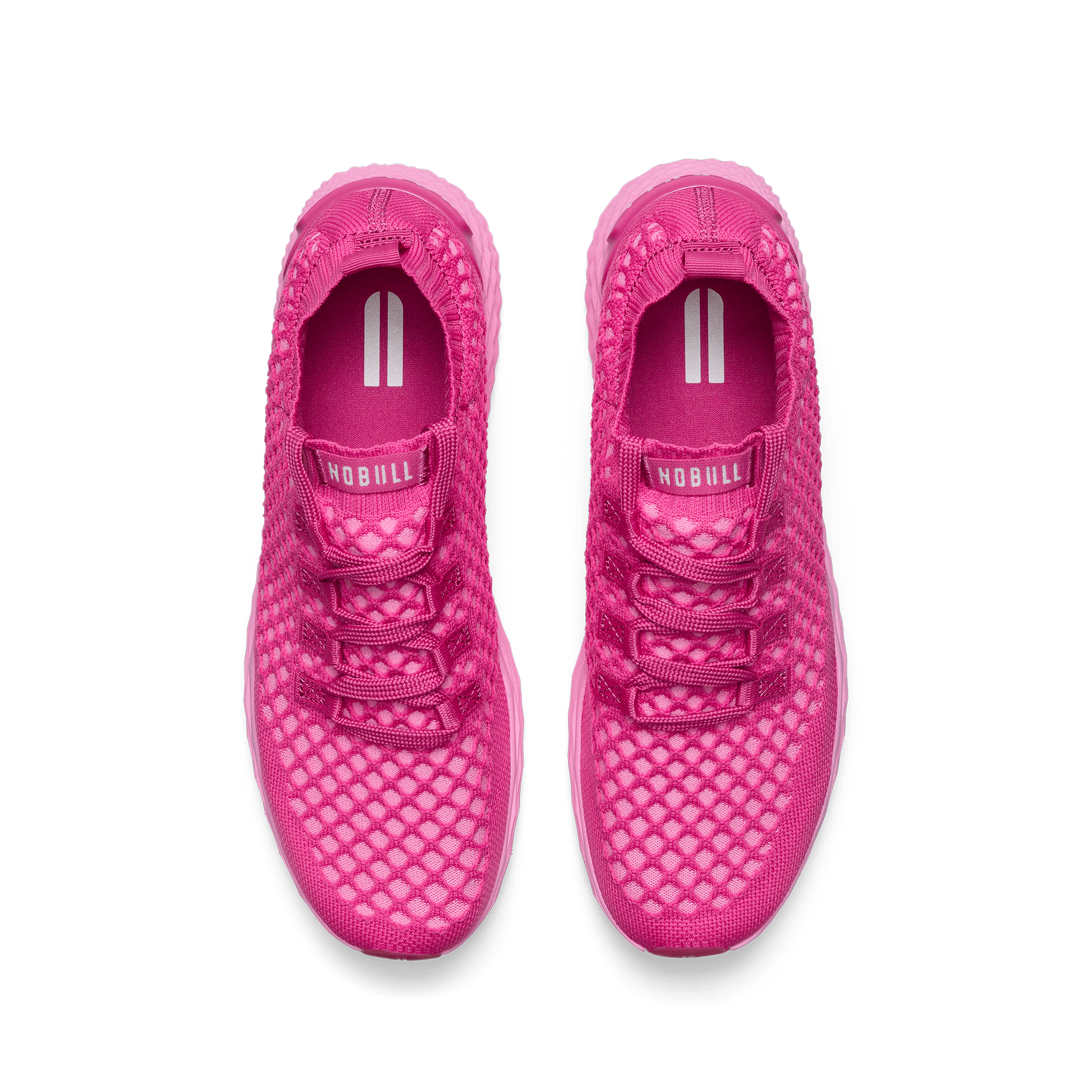 Fuchsia Allday Knit Shoes Above Angle.