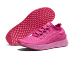 Fuchsia Allday Knit Shoes Angled.