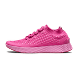 Fuchsia Allday Knit Shoes Side Angle.