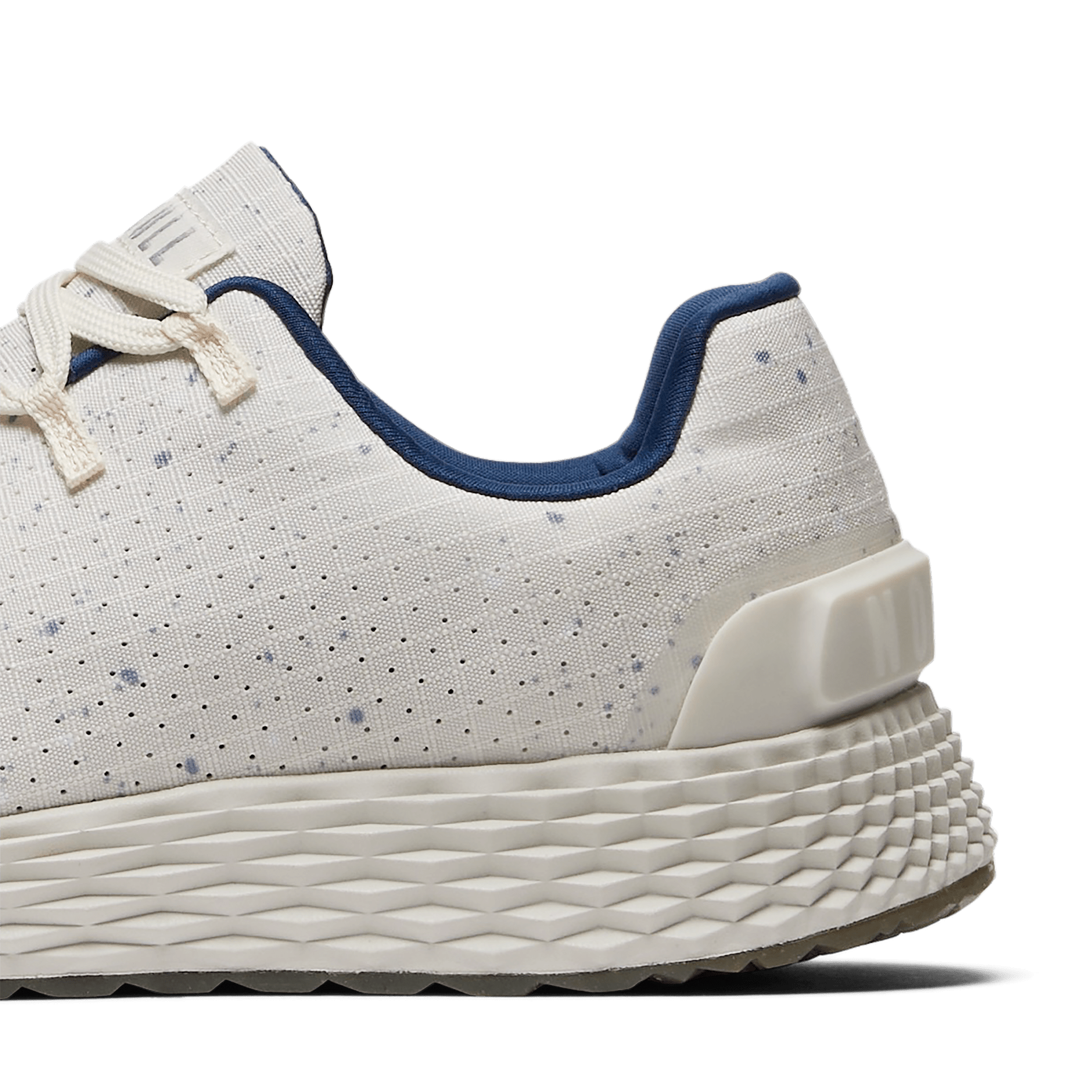 Shell White Speckle Allday Ripstop Shoes Detail Angle.