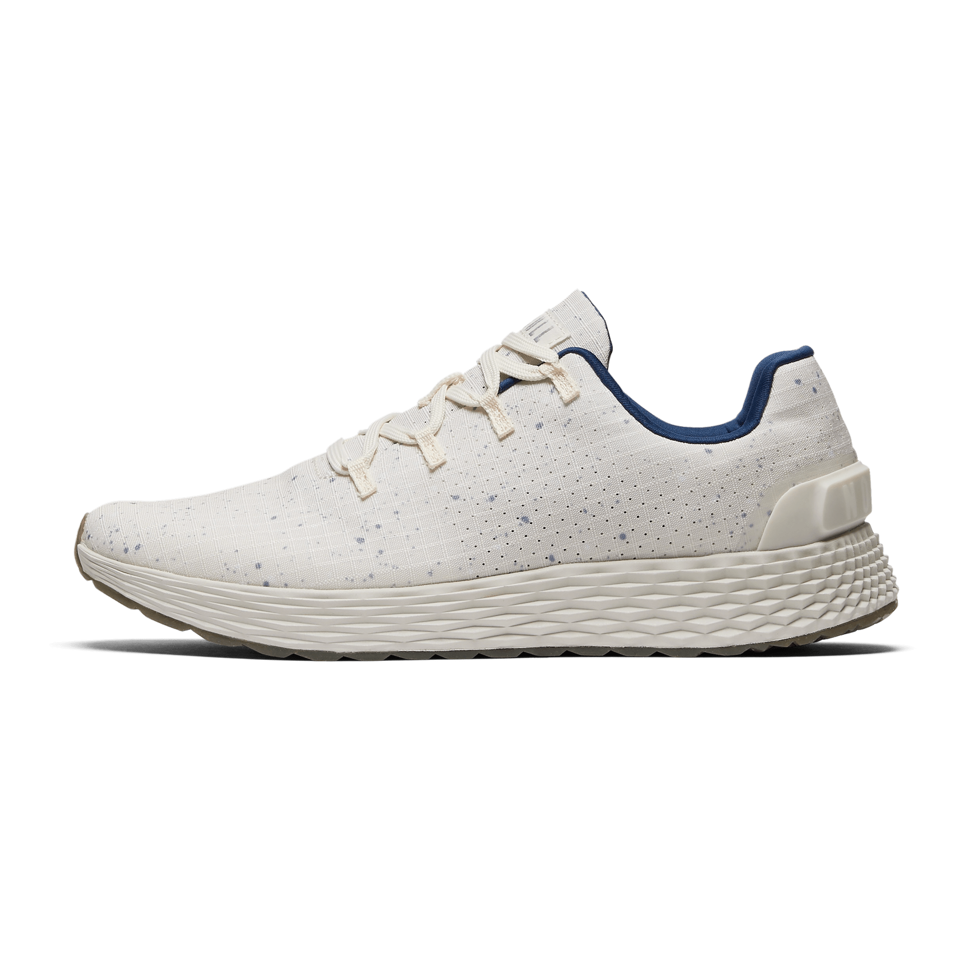 Shell White Speckle Allday Ripstop Shoes Side Angle.