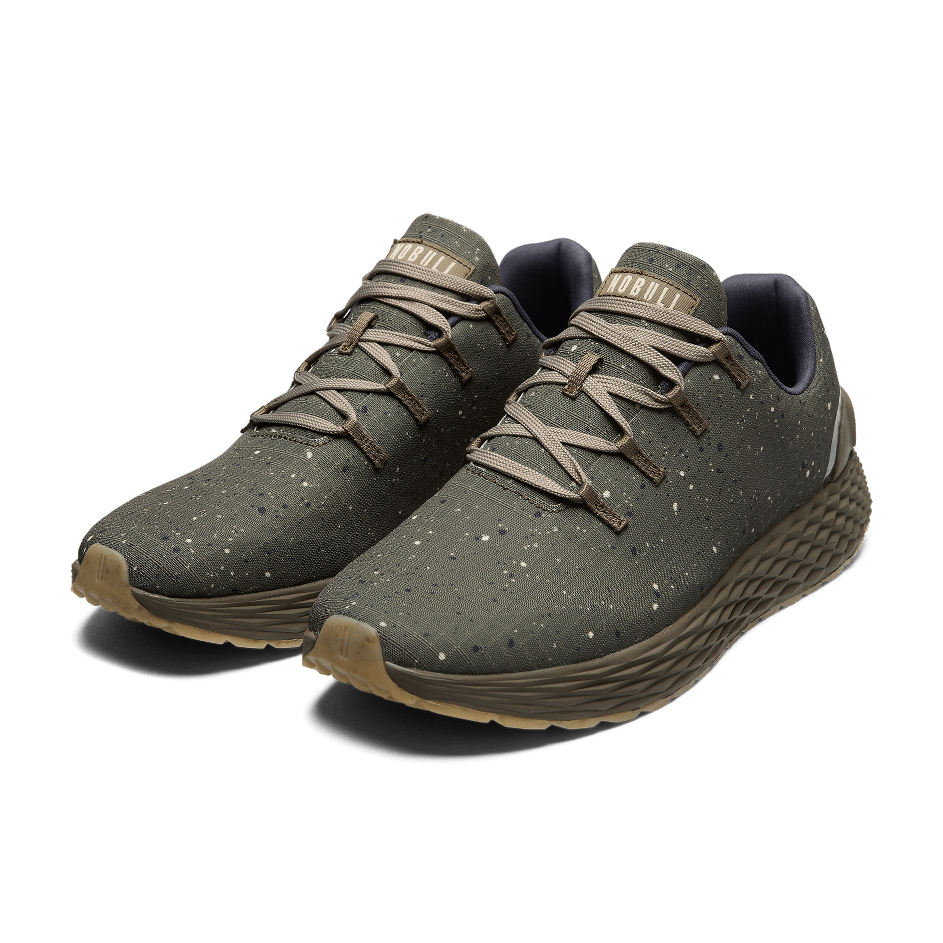 Taupe Speckle Allday Ripstop Shoes Front Side Angle.