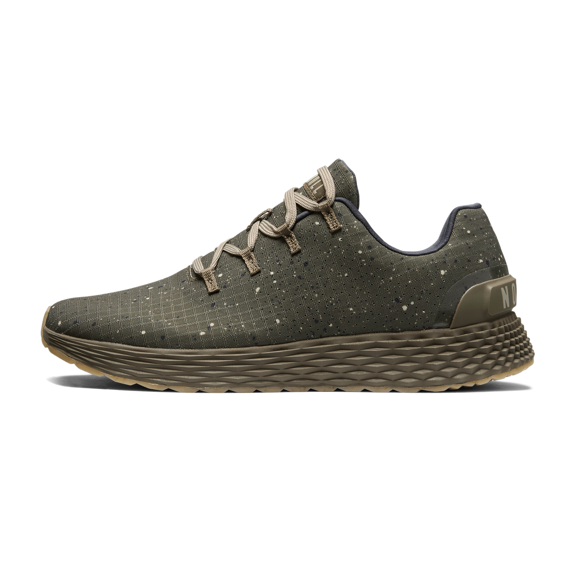 Taupe Speckle Allday Ripstop Shoes Side Angle.