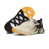 Beige Camo Drive Mesh Shoes Angled.