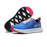 Cobalt Speckle Drive Mesh Shoes Angled.