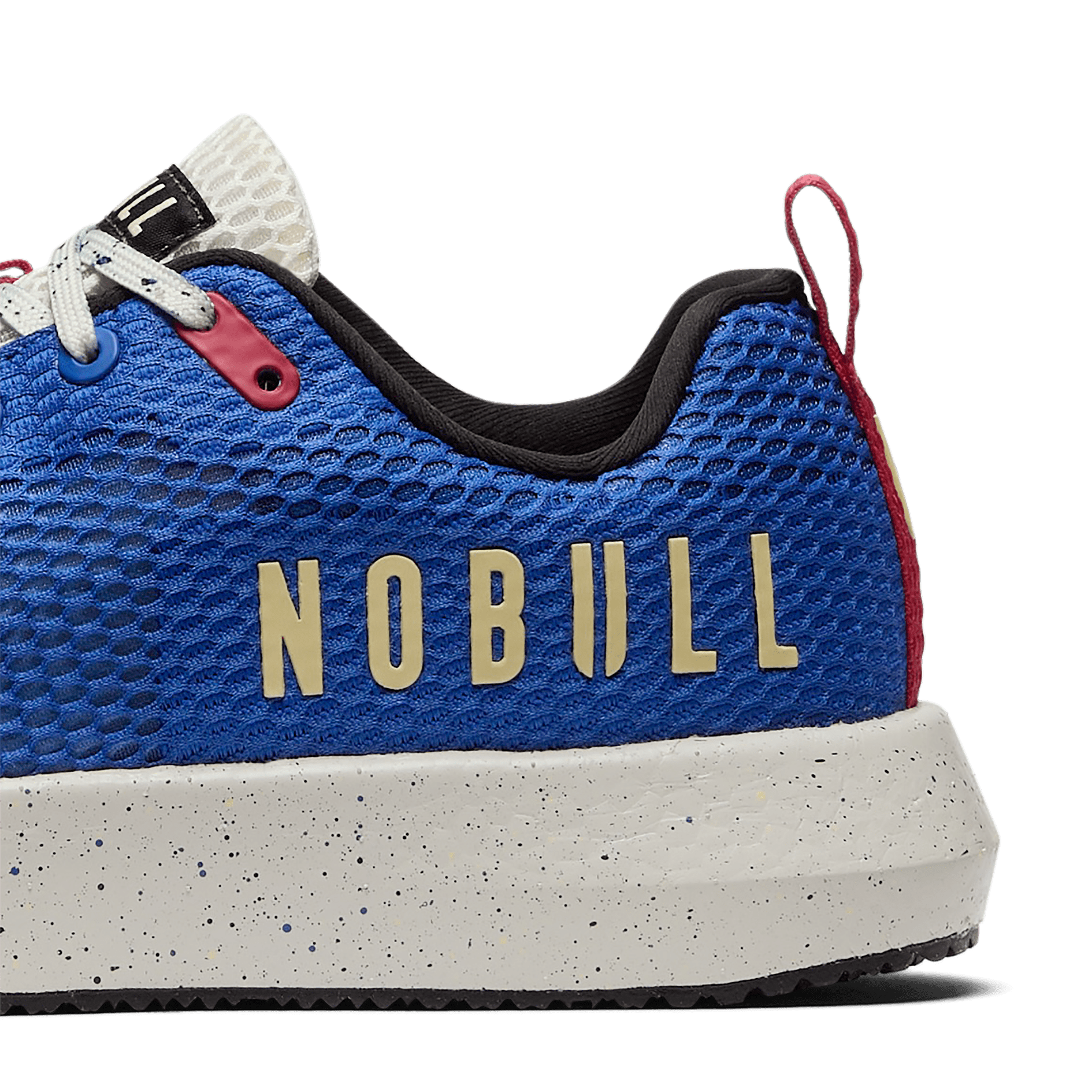 Cobalt Speckle Drive Mesh Shoes Detail Angle.