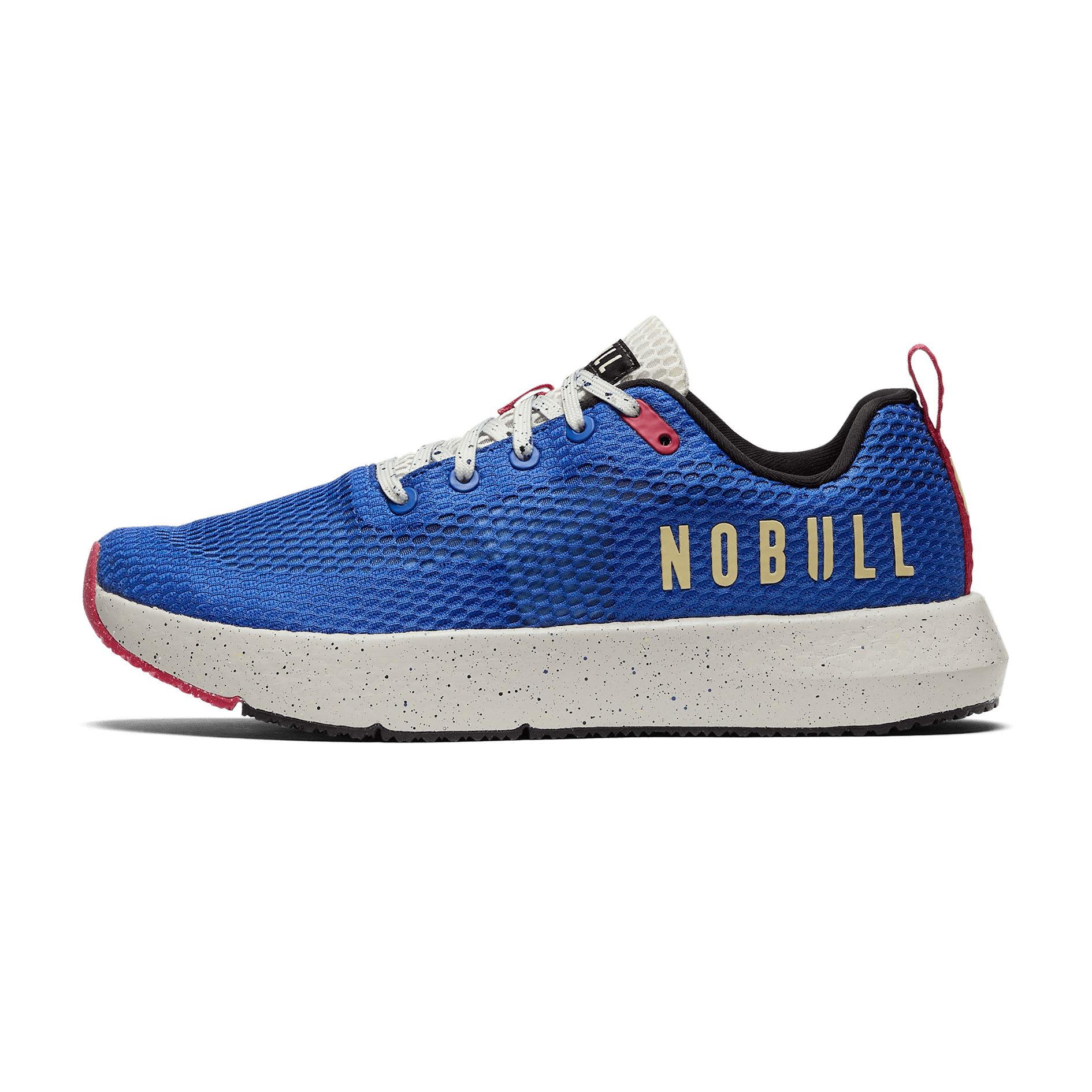 Cobalt Speckle Drive Mesh Shoes Side Angle.