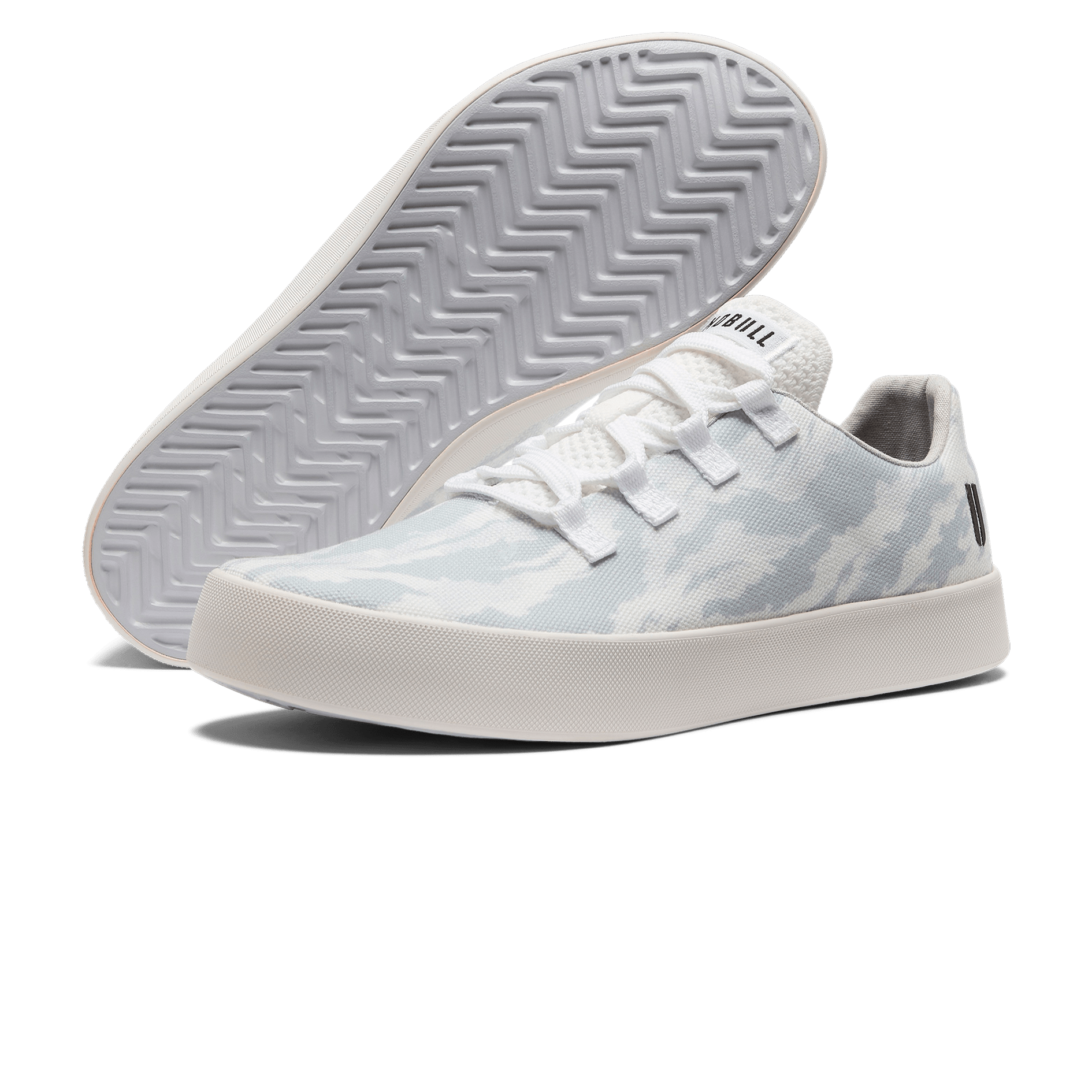 Light Grey Camo Recs Canvas Shoes Angled.