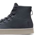Nightfall Recs Canvas High-Tops Detail Shot Angle.