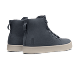Nightfall Recs Canvas High-Tops Back Side Angle.