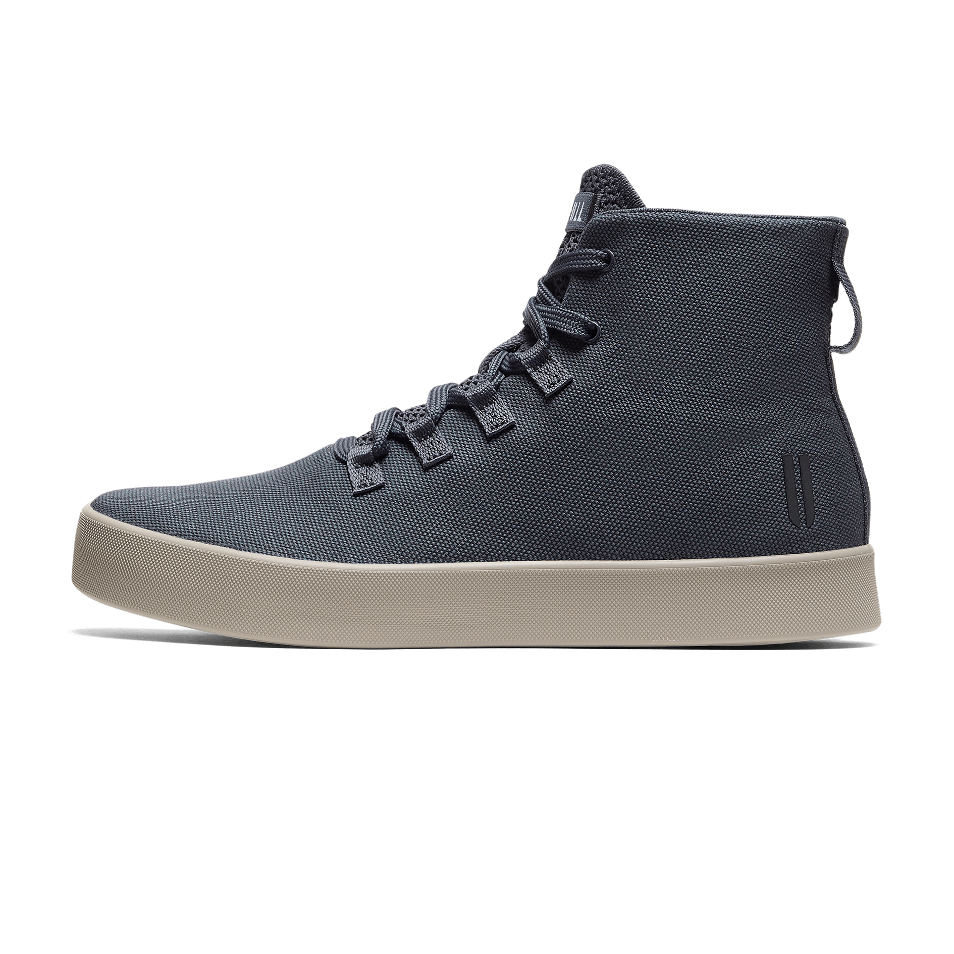 Nightfall Recs Canvas High-Tops Side Angle.