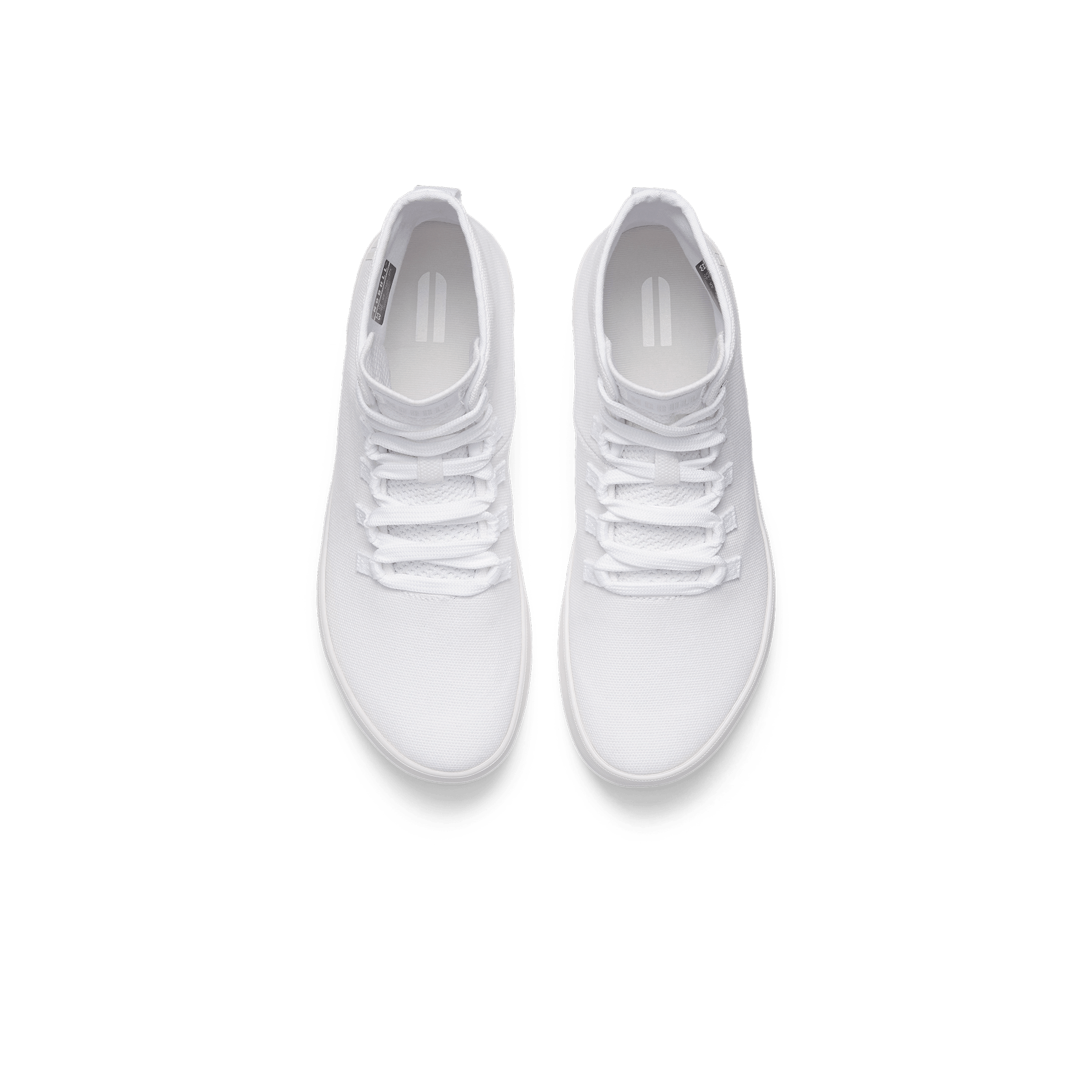 White Recs Canvas High-Top Above Angle.