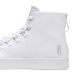 White Recs Canvas High-Top Detail Shot Angle.