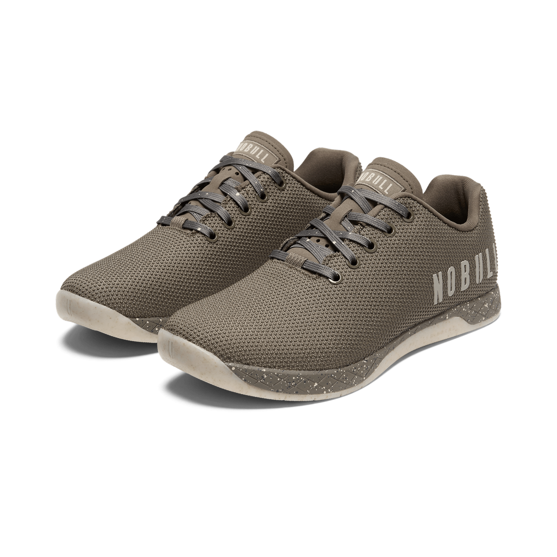 Taupe Speckle Outwork Shoes Front Side Angle.
