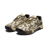 Beige Camo Outwork Edge Shoes Front Side Angle.