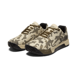 Beige Camo Outwork Edge Shoes Front Side Angle.