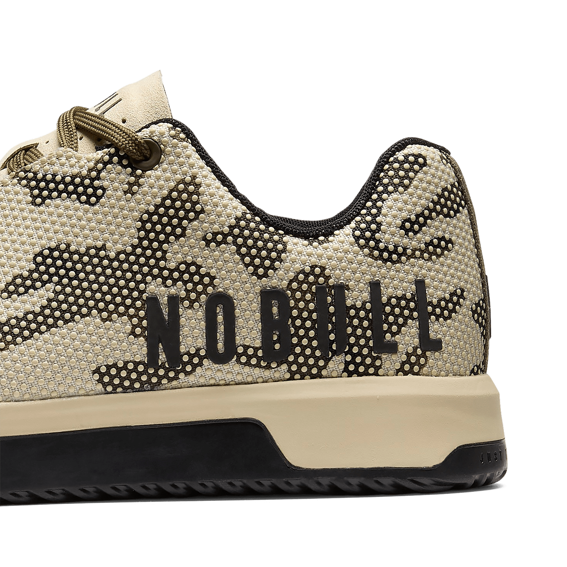 Beige Camo Outwork Edge Shoes Detail Angle.