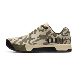 Beige Camo Outwork Edge Shoes Side Angle.
