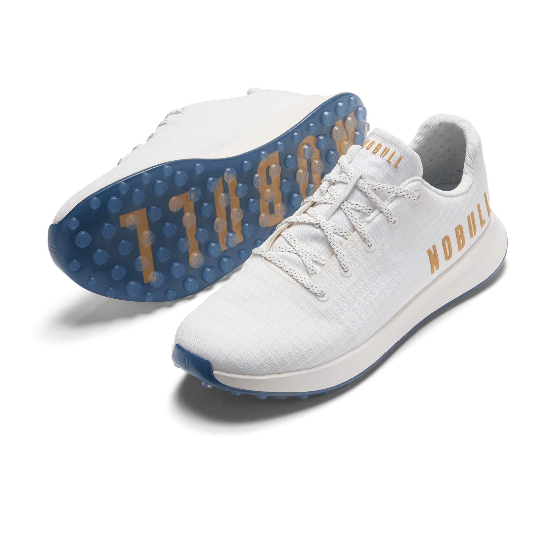 Men's Stadium White Ripstop Golf Shoes Angled
