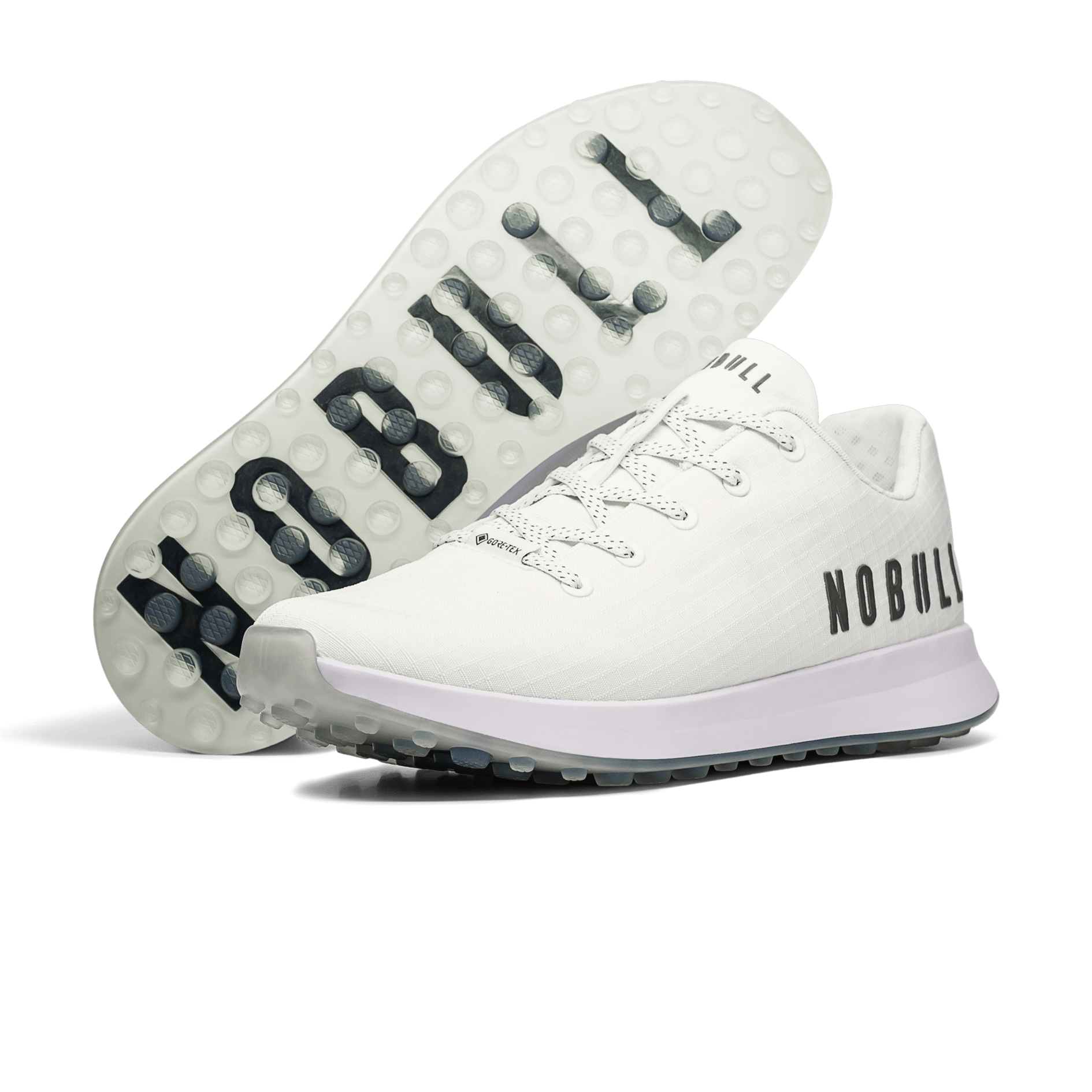 Men's White GORE-TEX Ripstop Golf Shoes Angled