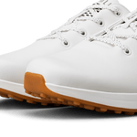 Women's White Leather Golf Shoes Toe Box Angle