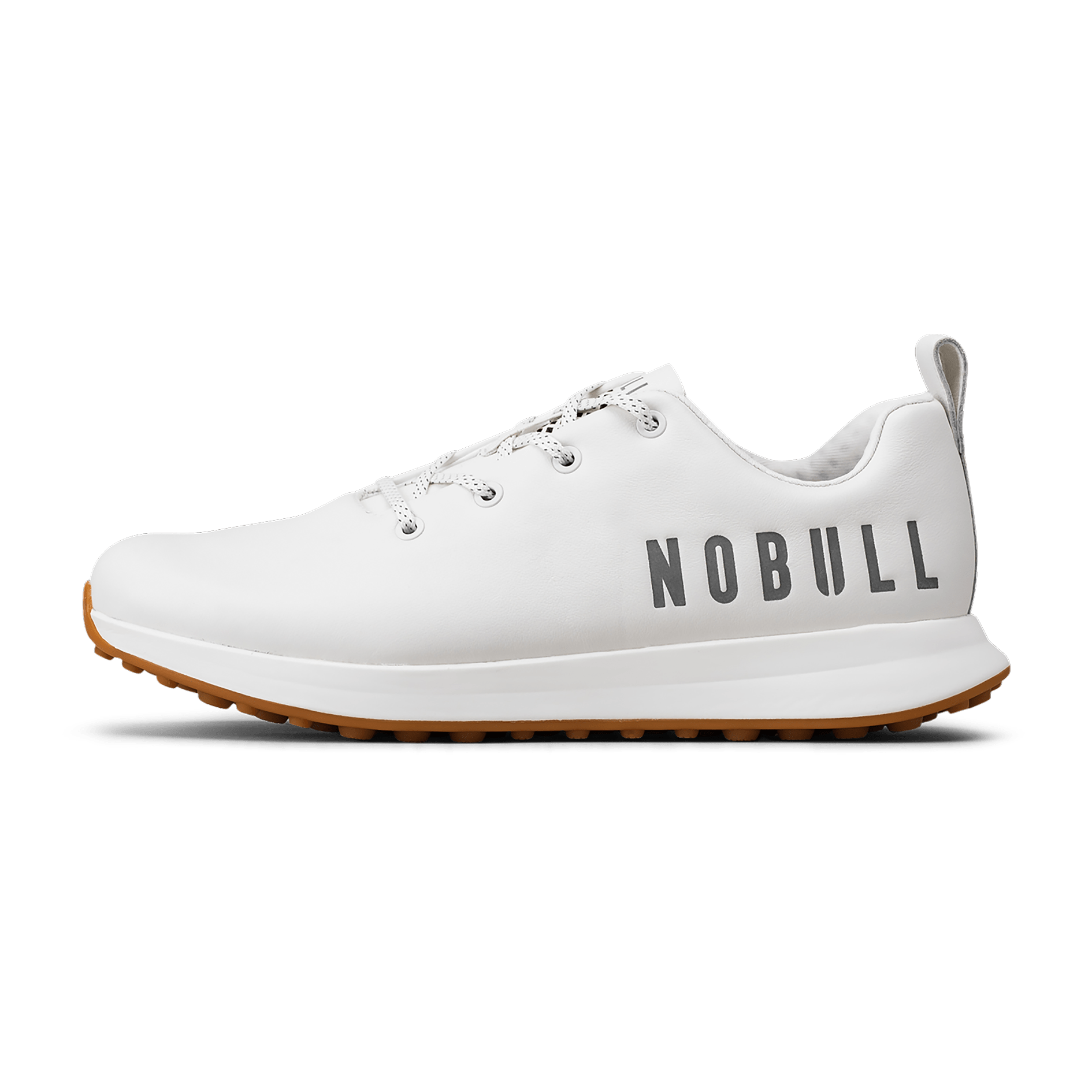 Women's White Leather Golf Shoes Side Angle