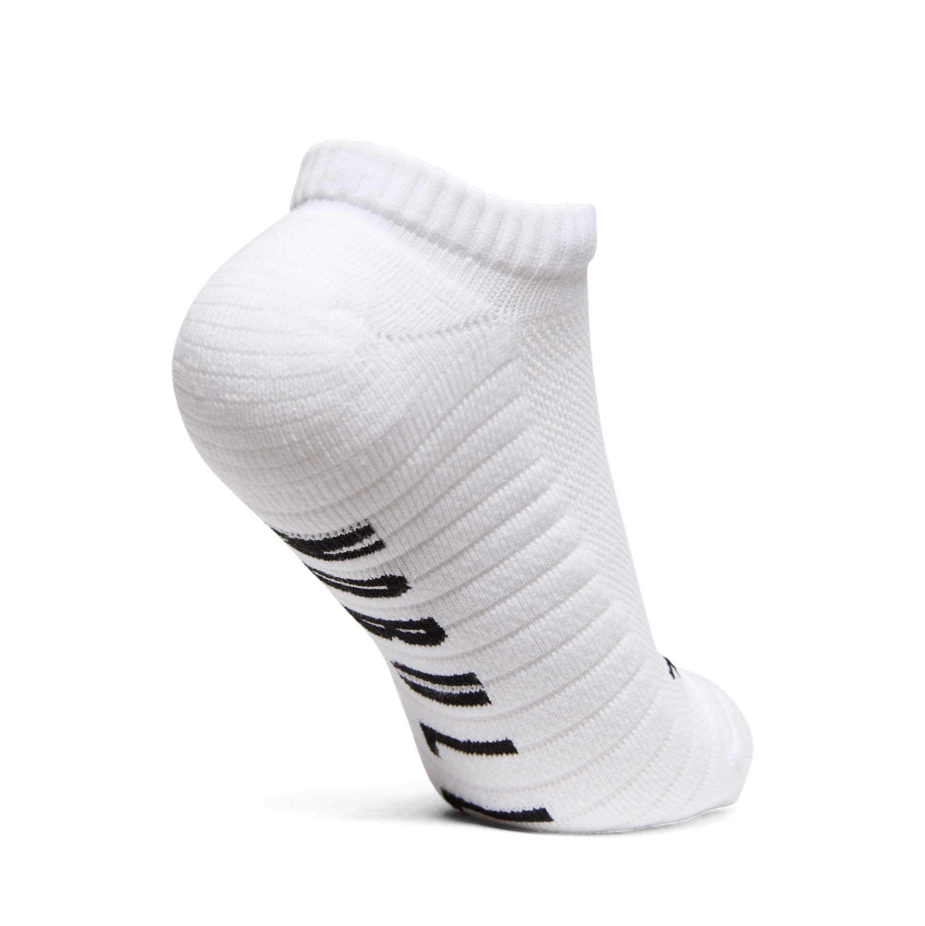 White Low Sock Back Silhouette Angle