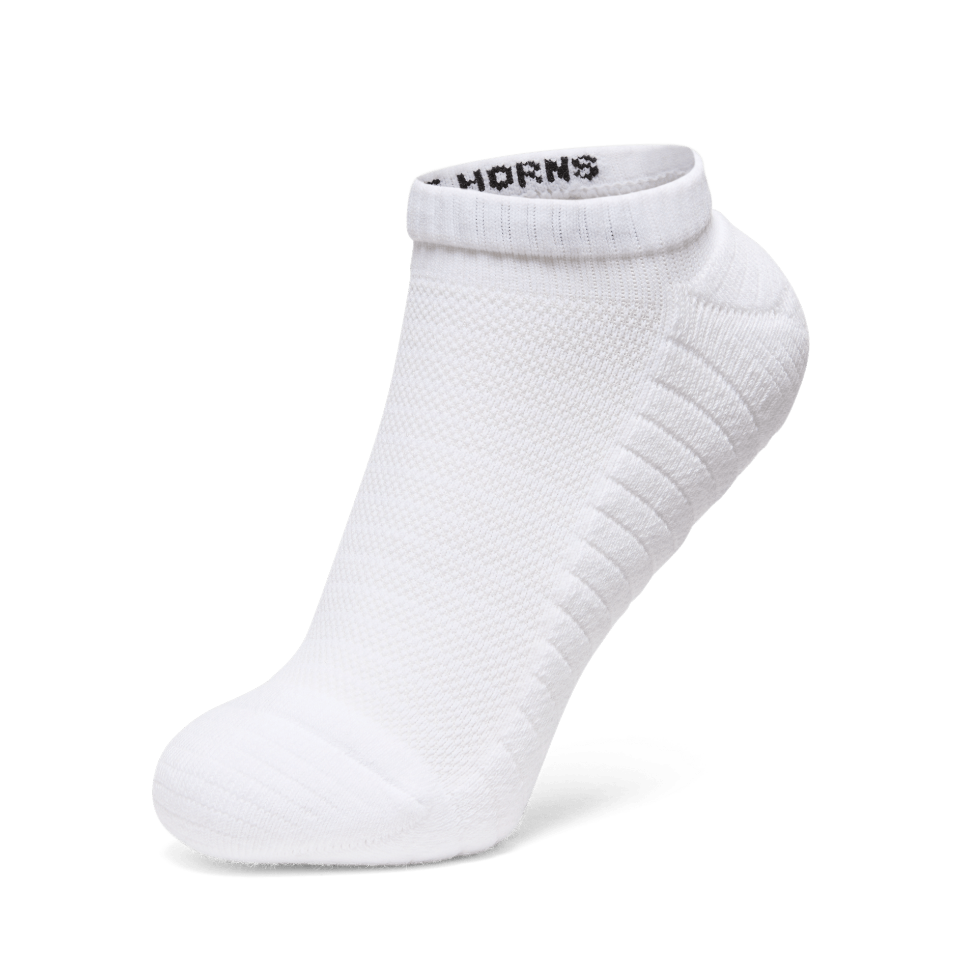 White Low Sock Front Silhouette Angle