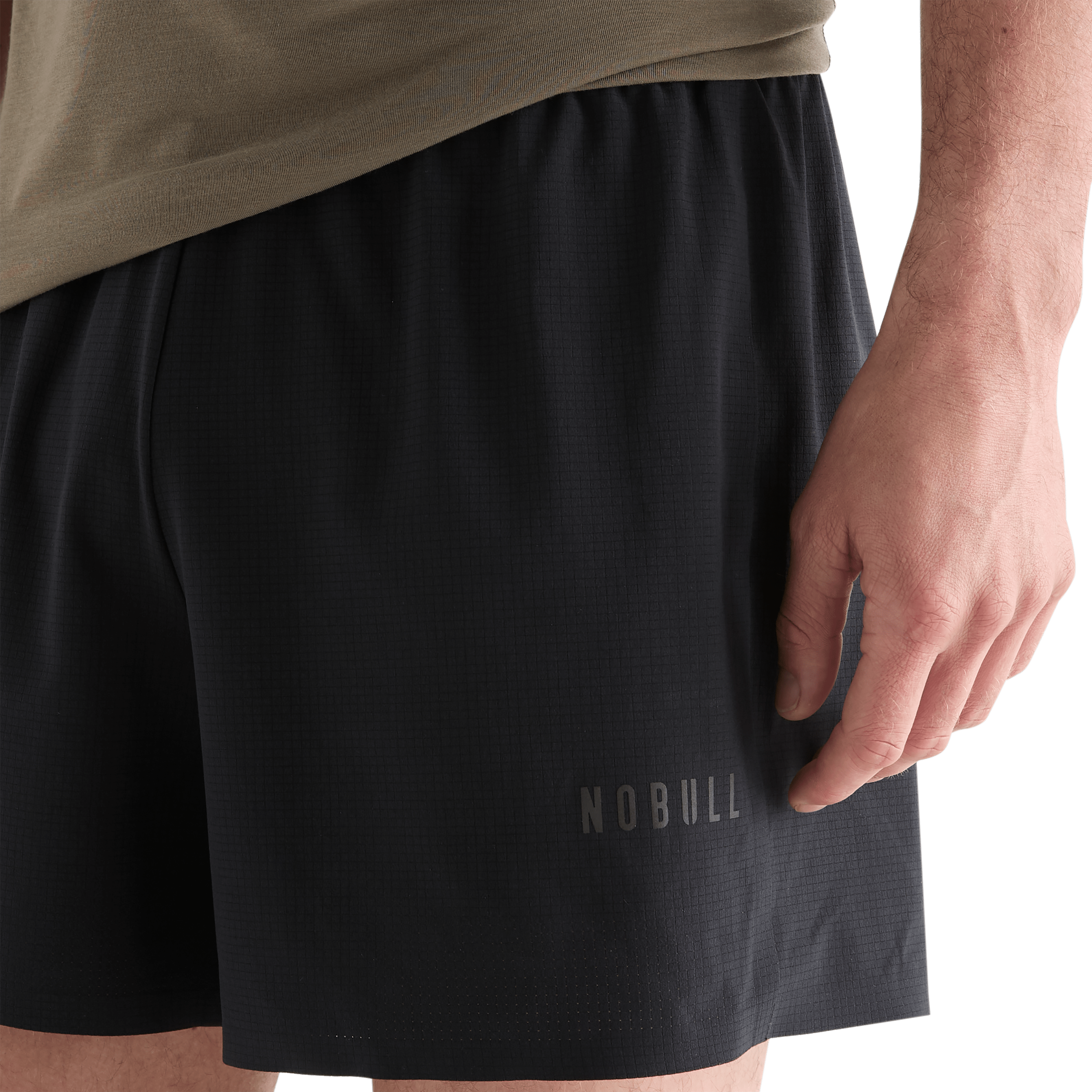 Men's Black Light Lined Short 5" NOBULL Angle