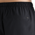 Men's Black Light Lined Short 5" Zipper Back Pocket Angle