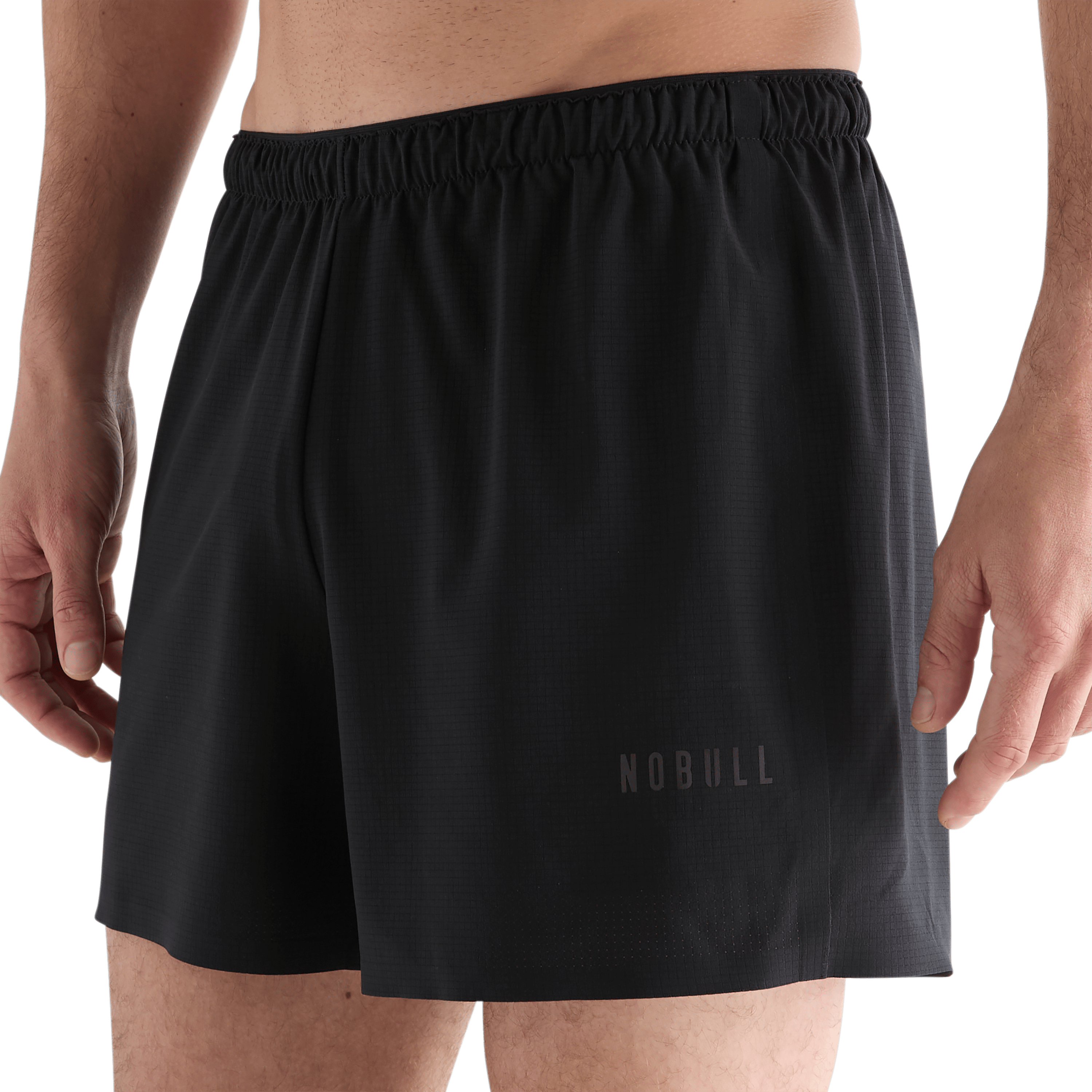 Men's Black Light Lined Short 5" Front Angle